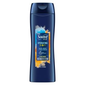 Suave Men 3 in 1 Mens Body Wash, Hair, Face and Body Wash, 18 oz