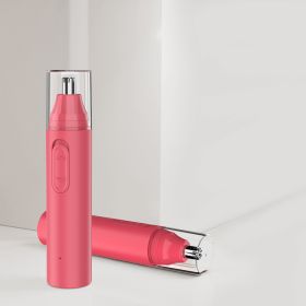 New Electric Nose Hair Trimmer Grade High Speed Motor (Option: Watermelon Red-USB Charging)