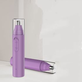 New Electric Nose Hair Trimmer Grade High Speed Motor (Option: Charming Purple-USB Charging)