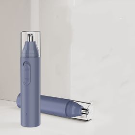 New Electric Nose Hair Trimmer Grade High Speed Motor (Option: Foggy Blue And Gray-USB Charging)