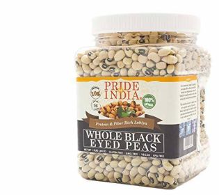 Pride Of India - Indian Whole Black Eyed Peas - Protein & Fiber Rich Lobiya (size: 3.3 LB)