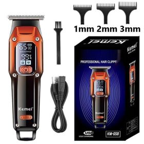 New LED LCD Digital USB Fast Charge Electrical Hair Cutter (Option: 4x15.5cm)